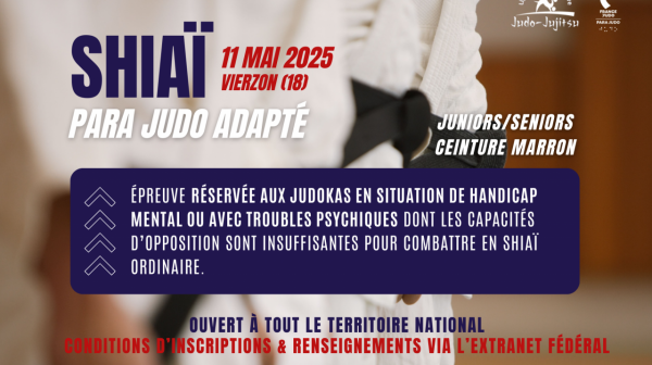 SHIAÏ PARA JUDO ADAPTÉ – 1er TEST EFFICACITÉ COMBAT
